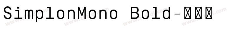 SimplonMono Bold字体转换